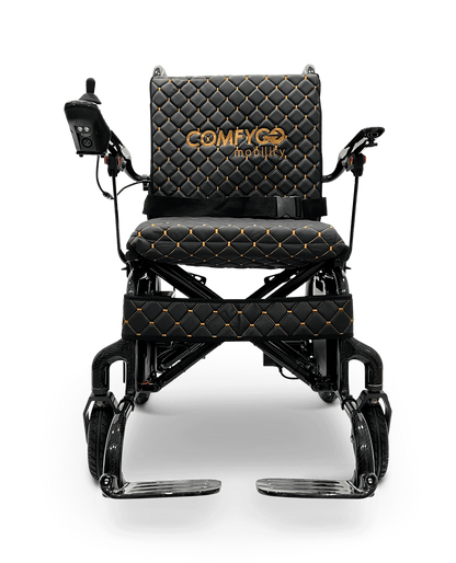 Phoenix Carbon Fiber Electric Wheelchair - black color front