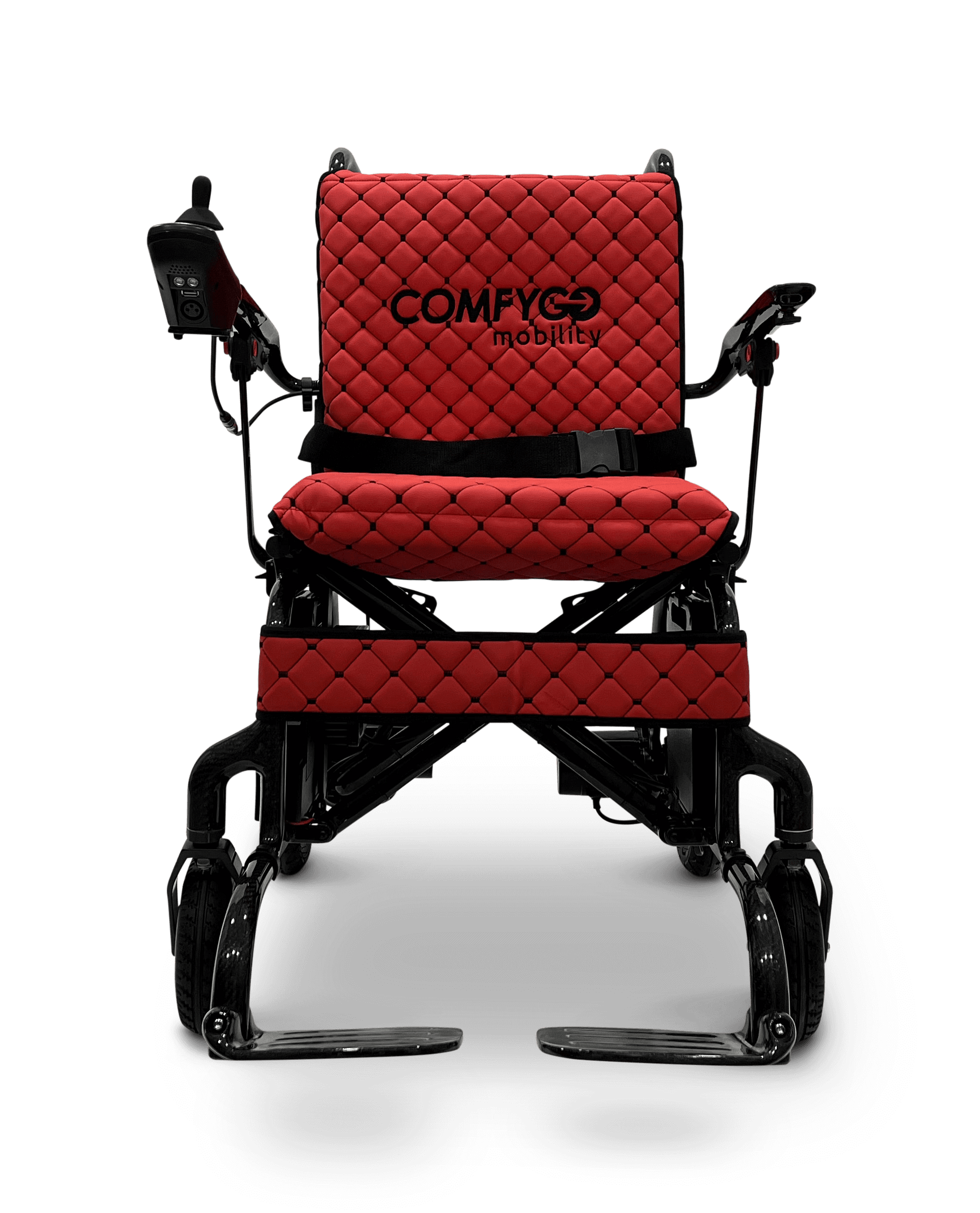 Phoenix Carbon Fiber Electric Wheelchair - red color front
