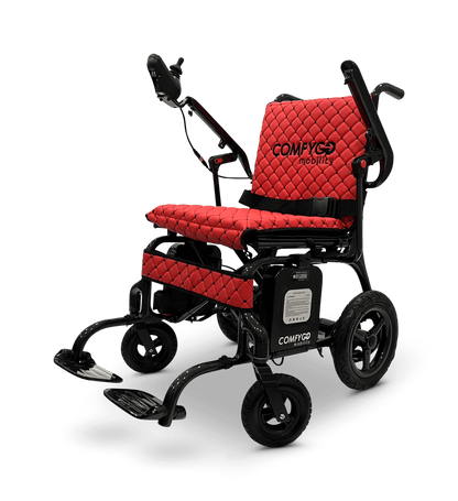 Phoenix Carbon Fiber Electric Wheelchair - red color left front