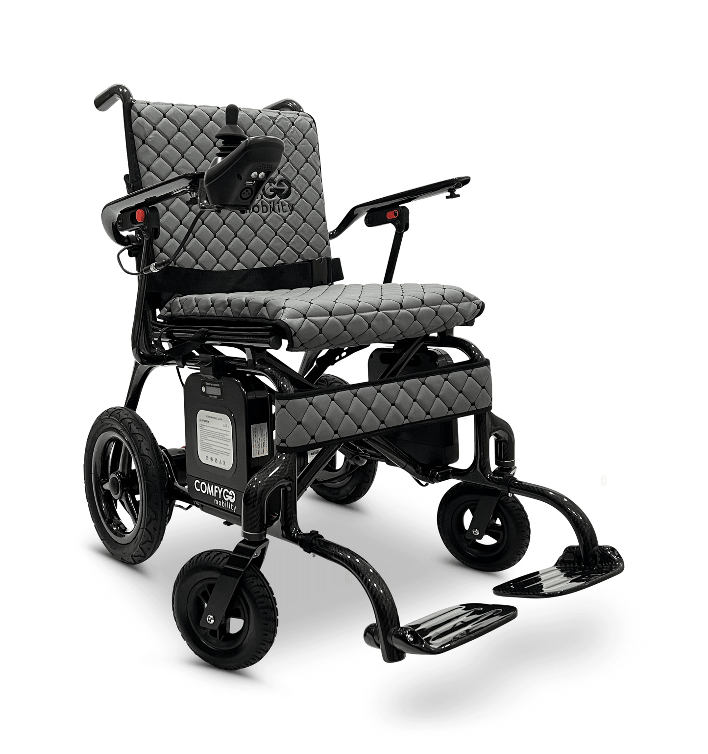 Phoenix Carbon Fiber Electric Wheelchair - gray color right front
