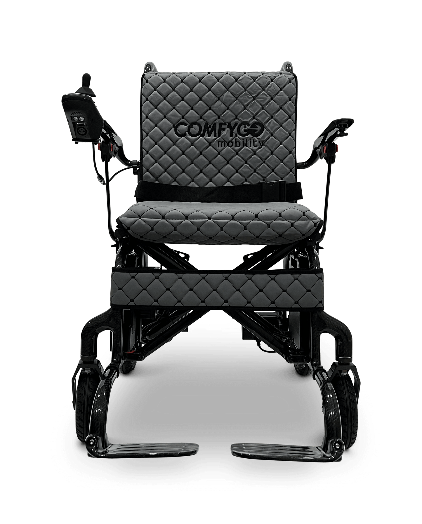 Phoenix Carbon Fiber Electric Wheelchair - gray color front
