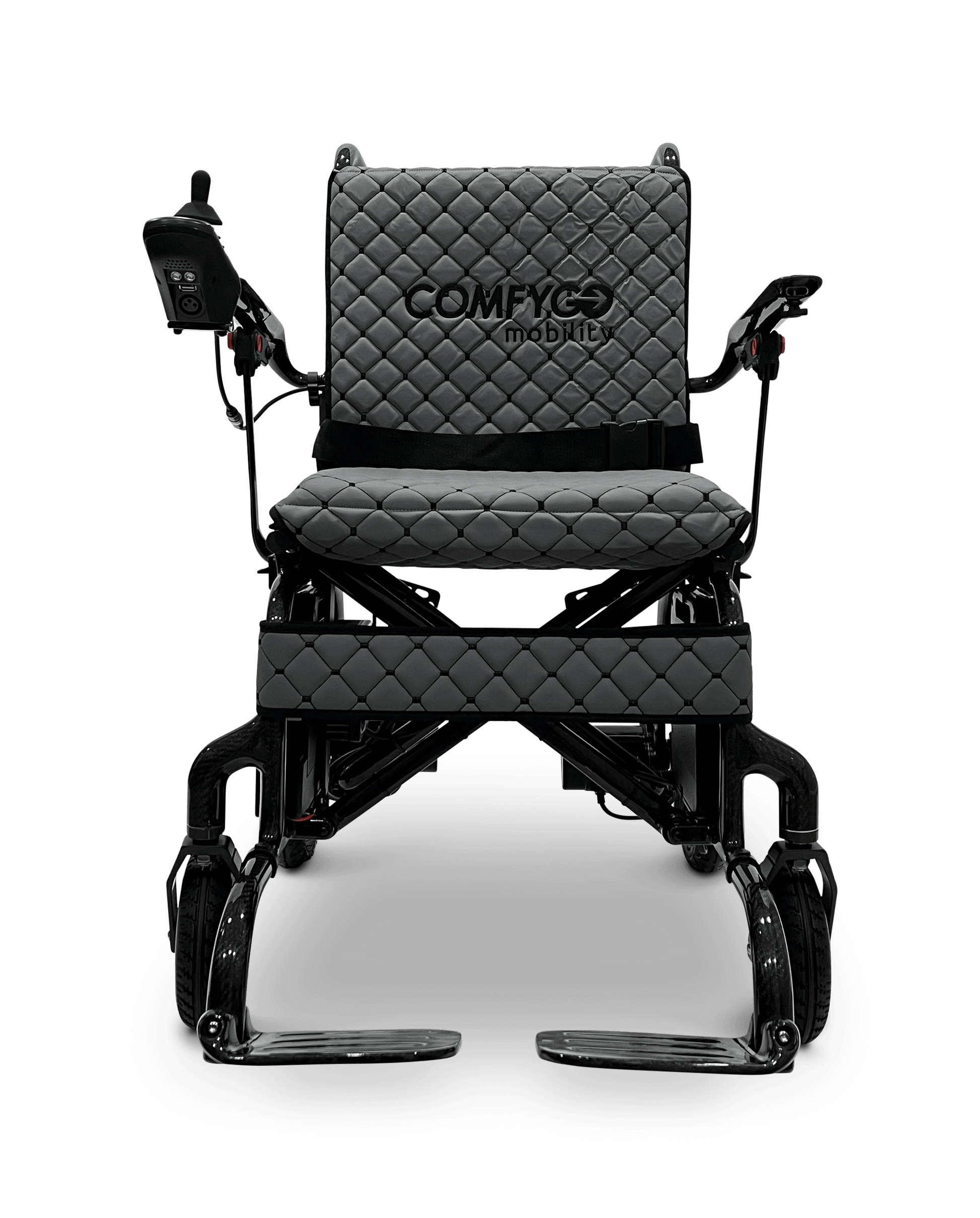 Phoenix Carbon Fiber Electric Wheelchair - gray color front