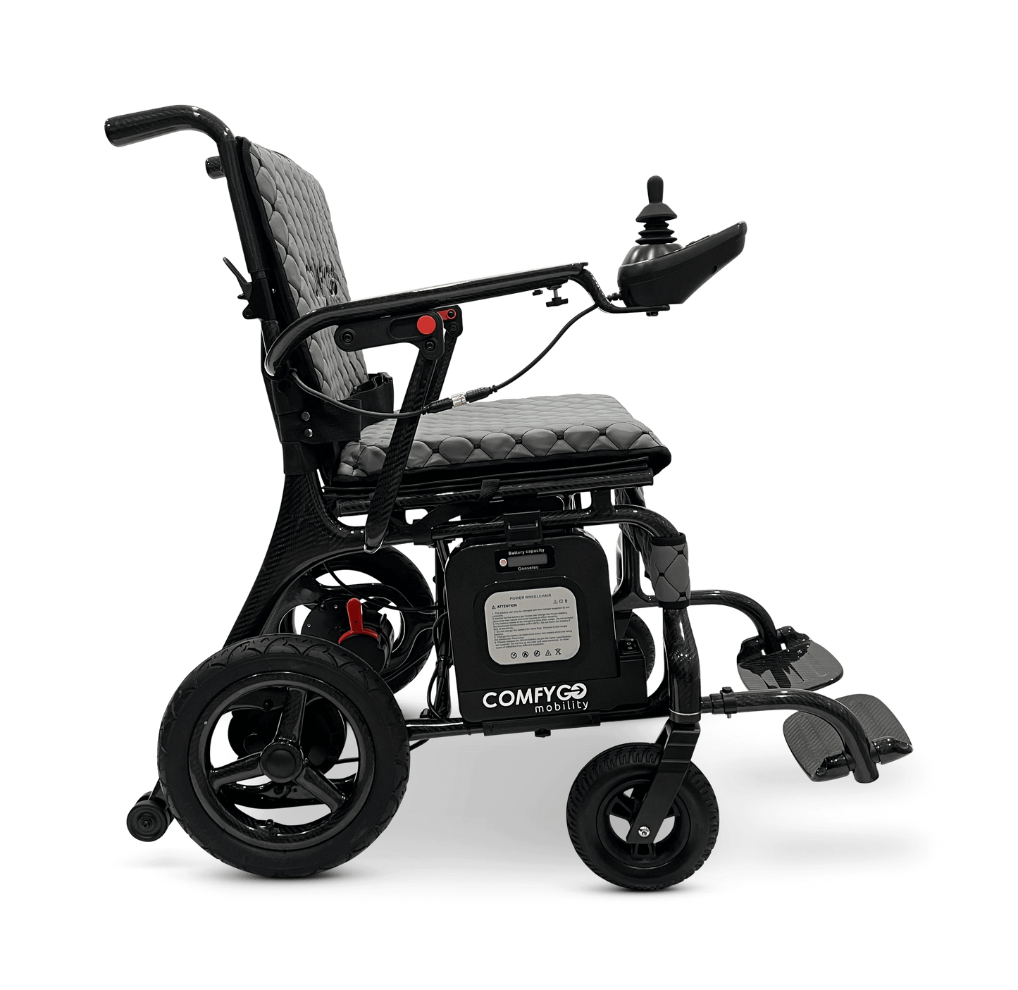 Phoenix Carbon Fiber Electric Wheelchair - gray color right side