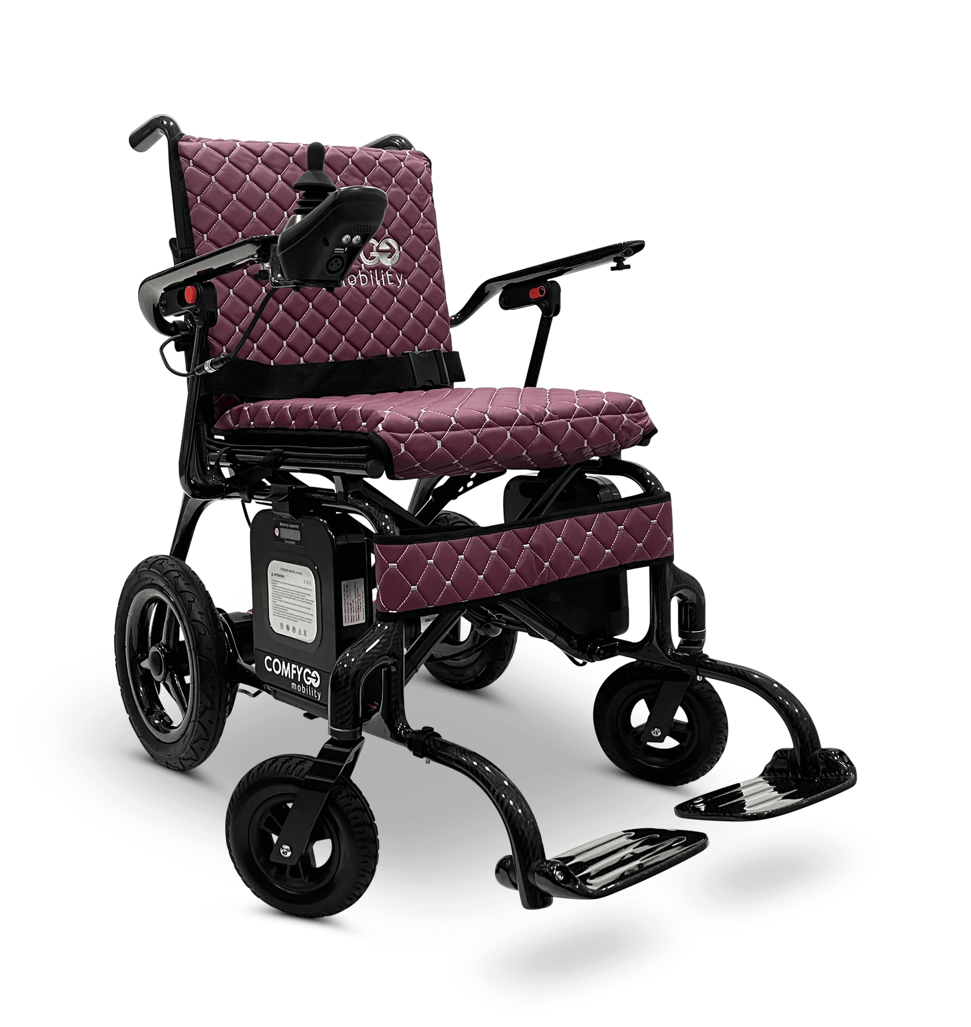 Phoenix Carbon Fiber Electric Wheelchair - purple color right front