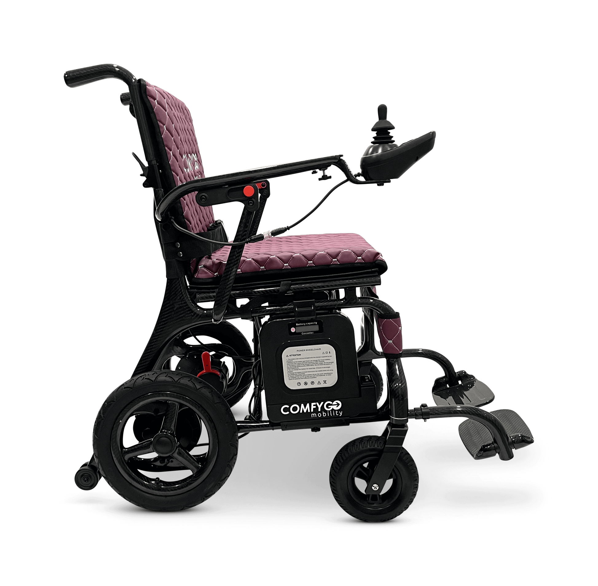 Phoenix Carbon Fiber Electric Wheelchair - purple color right side