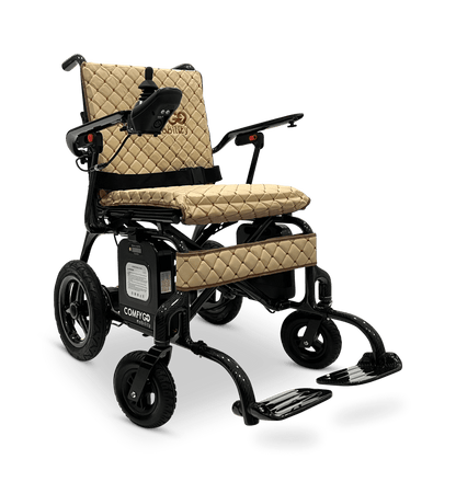 Phoenix Carbon Fiber Electric Wheelchair - coffee color right front