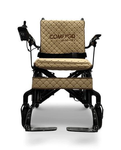 Phoenix Carbon Fiber Electric Wheelchair - coffee color front