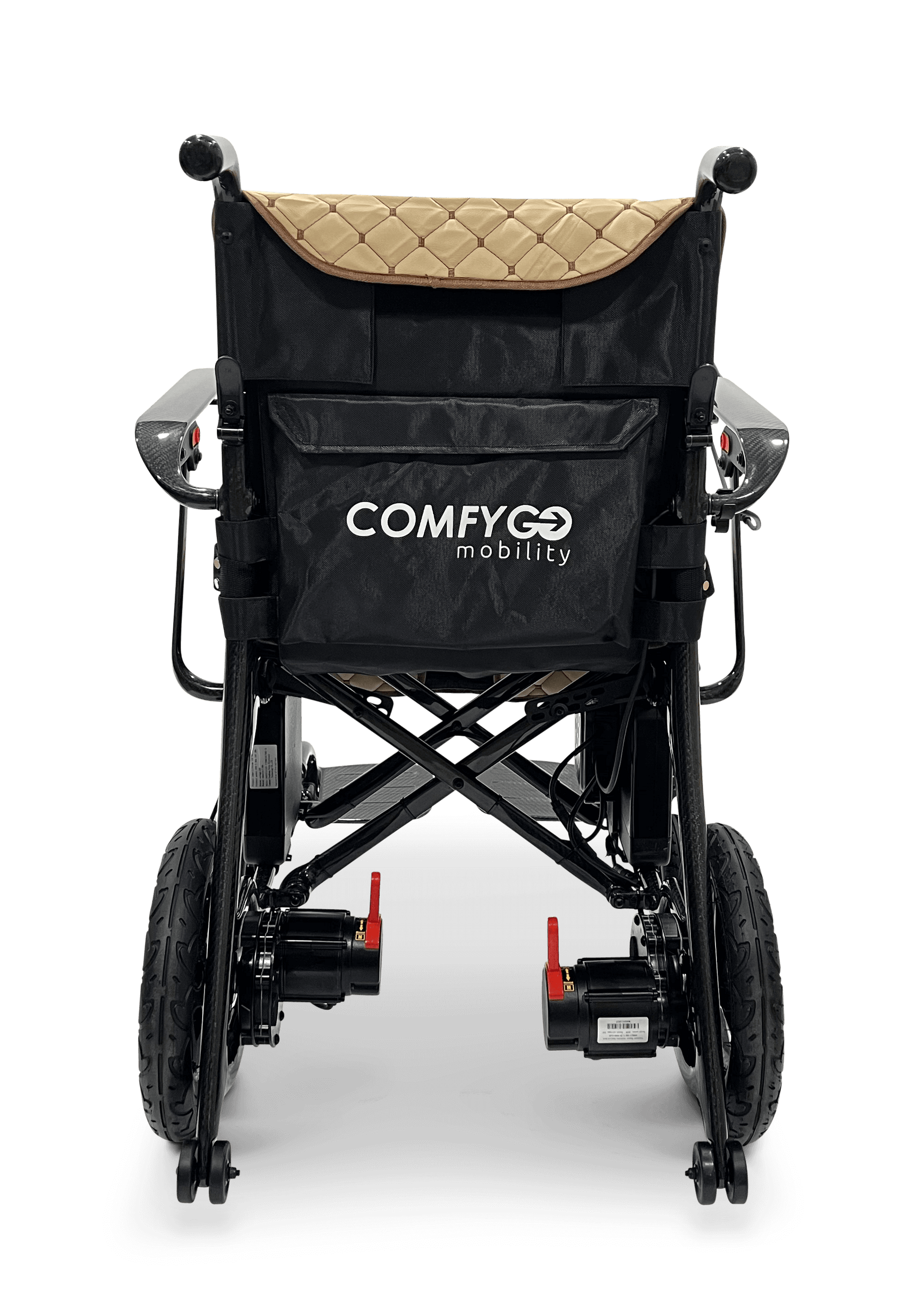 Phoenix Carbon Fiber Electric Wheelchair - coffee color rear