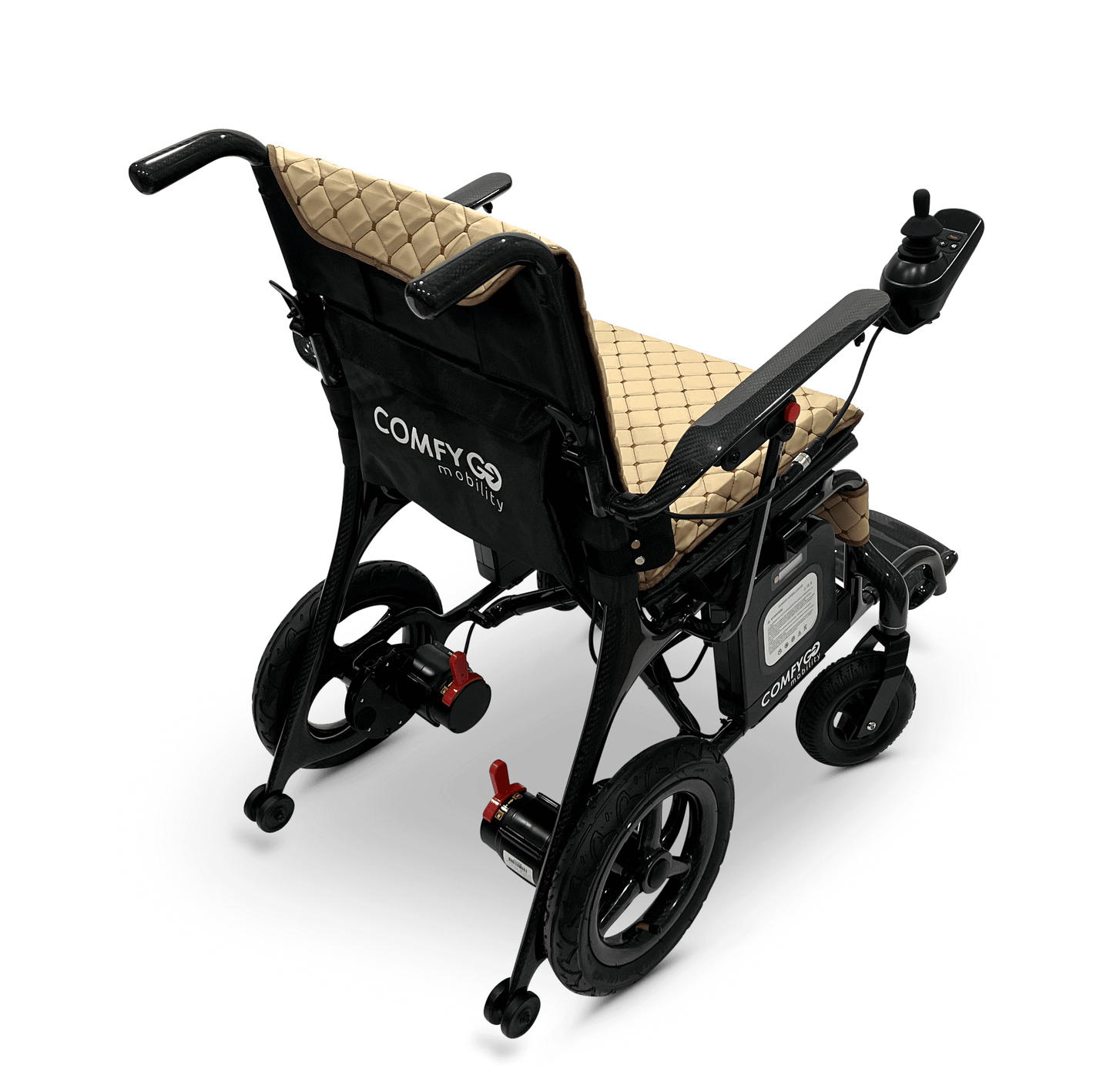 Phoenix Carbon Fiber Electric Wheelchair - coffee color right rear