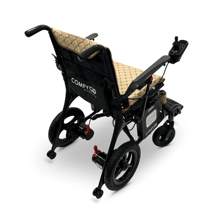 Phoenix Carbon Fiber Electric Wheelchair - coffee color right rear