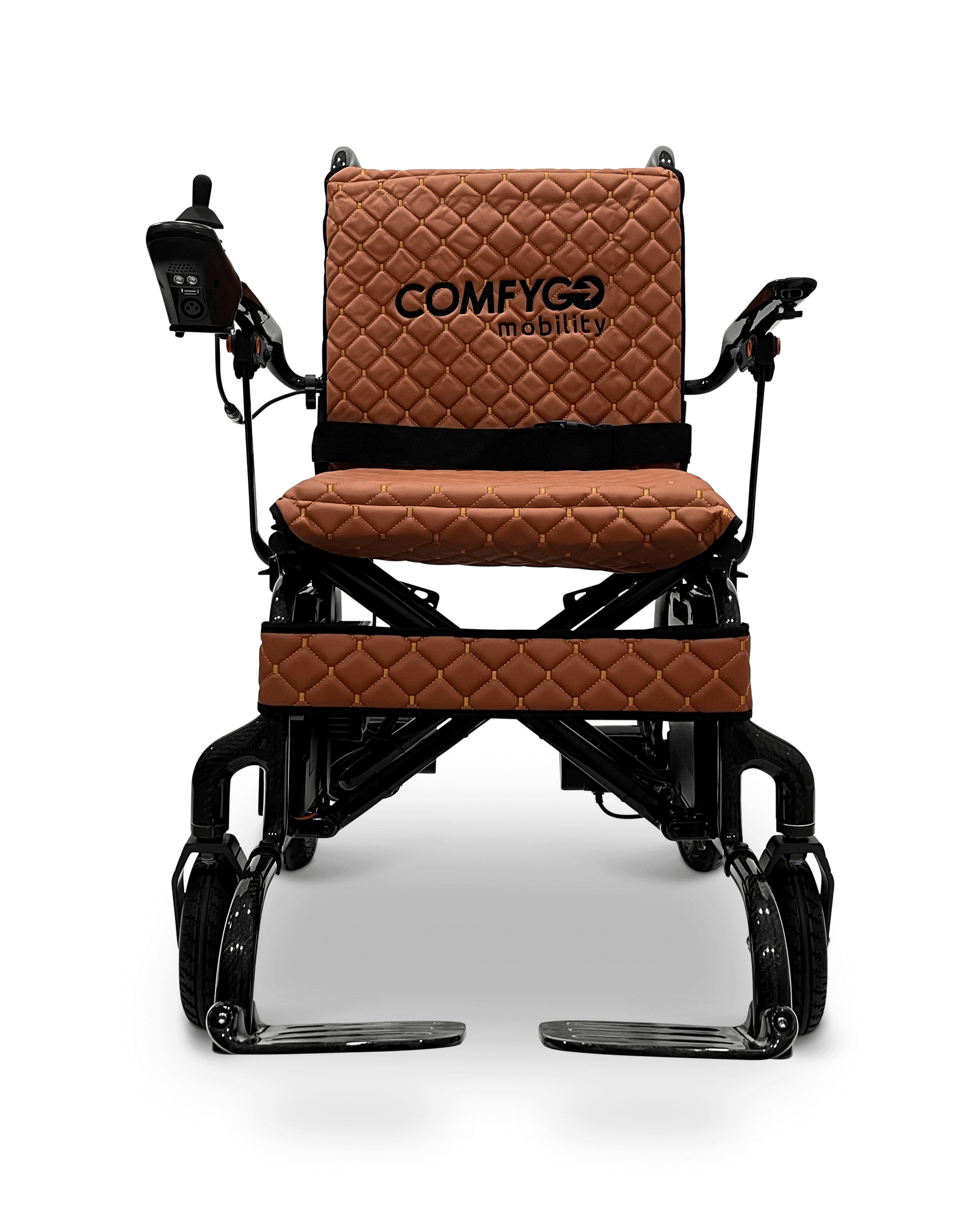 Phoenix Carbon Fiber Electric Wheelchair - taba color front