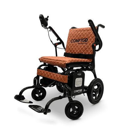 Phoenix Carbon Fiber Electric Wheelchair - taba color left front