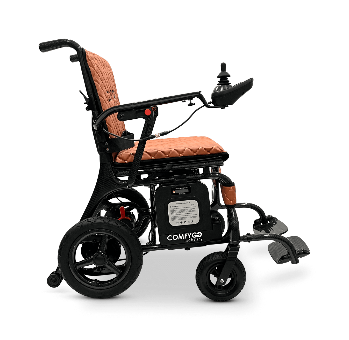 Phoenix Carbon Fiber Electric Wheelchair - taba color right side