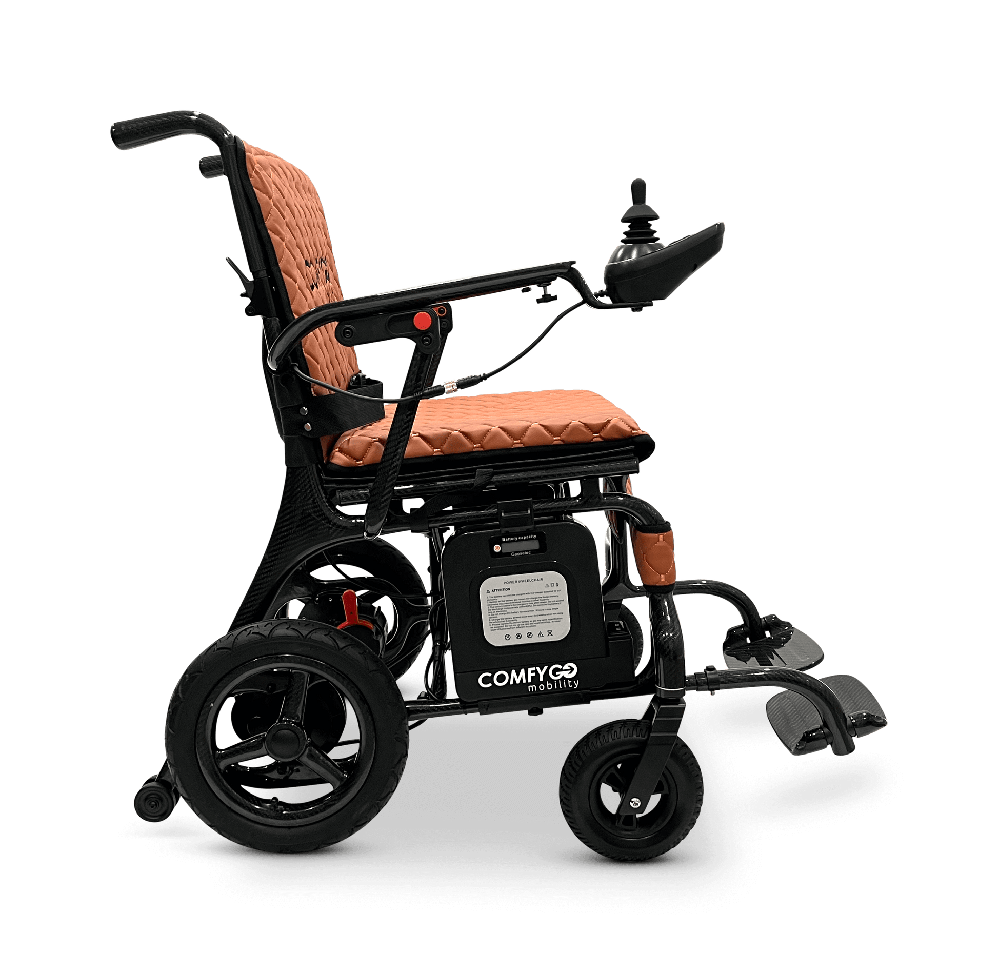 Phoenix Carbon Fiber Electric Wheelchair - taba color right side