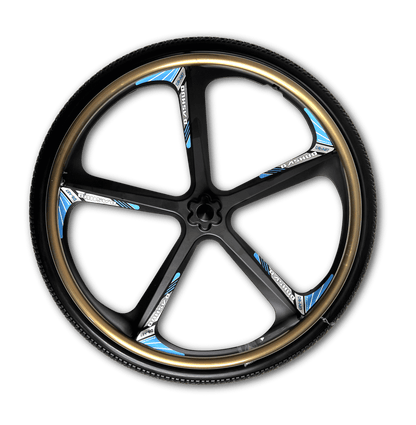 X-1 Manual Wheelchair - blue se model wheel