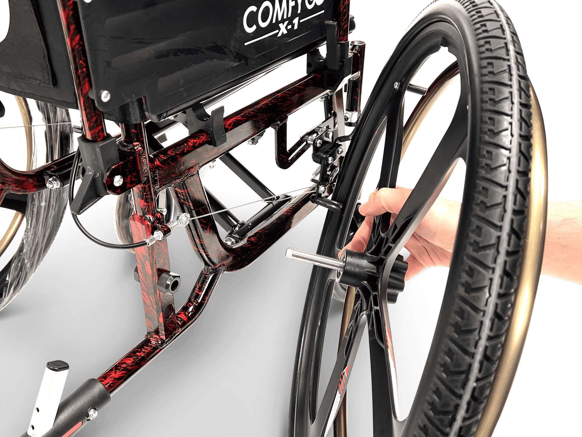 X-1 Manual Wheelchair - se model wheel removal