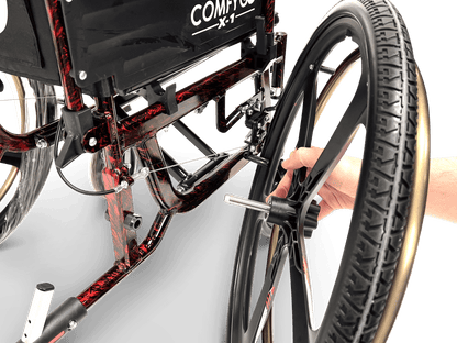 X-1 Manual Wheelchair - se model wheel removal