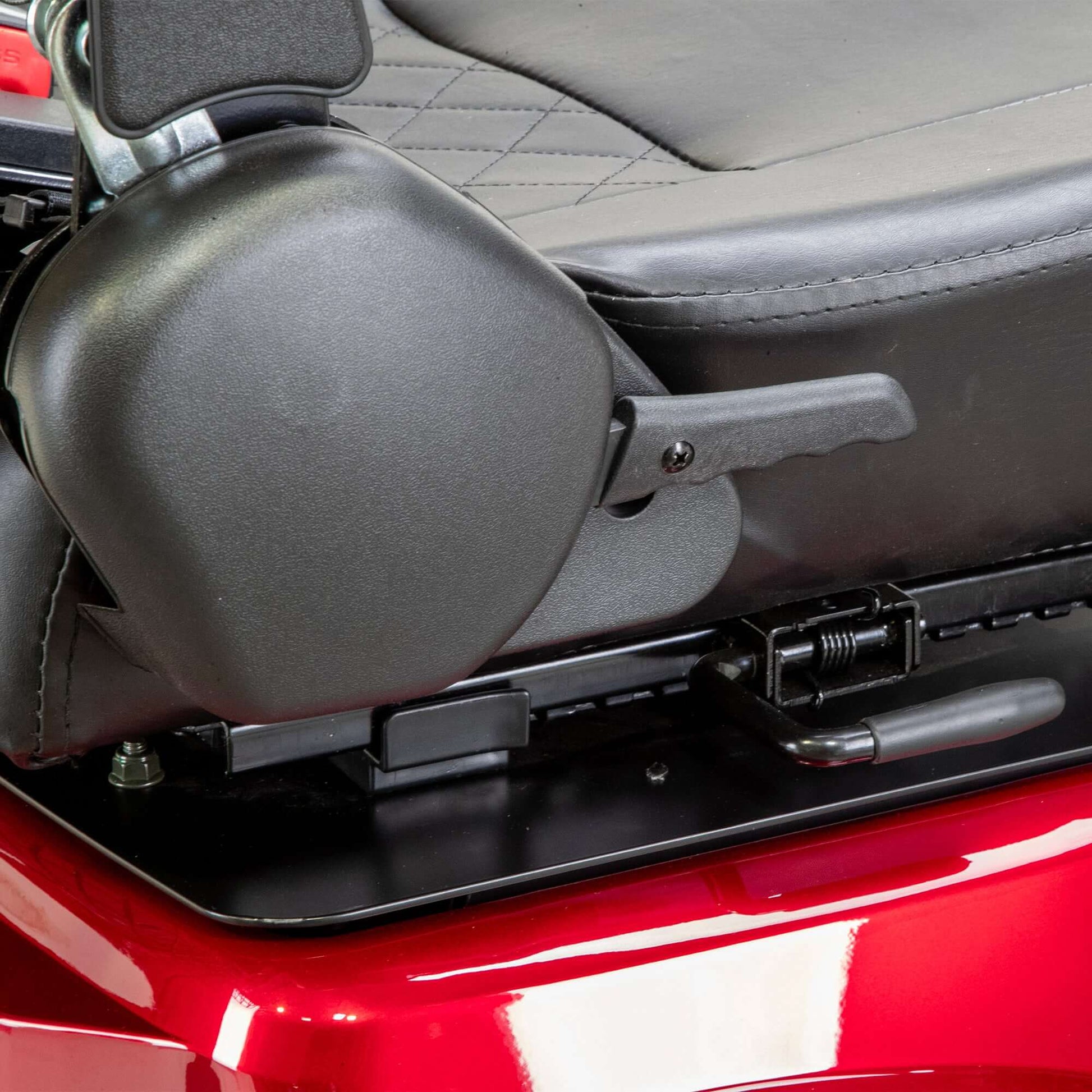 Legacy Mobility Scooter - captains seat adjustment close up