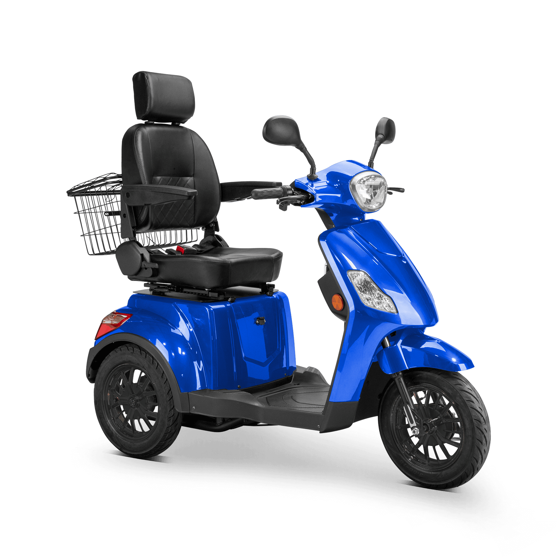 Legacy Mobility Scooter - blue with black seat and black wheels
