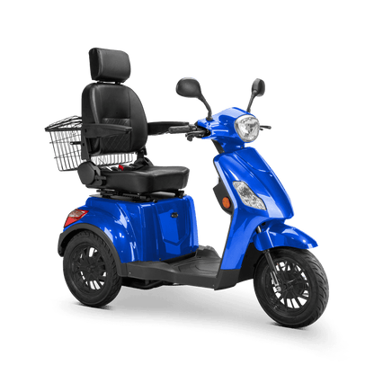 Legacy Mobility Scooter - blue with black seat and black wheels