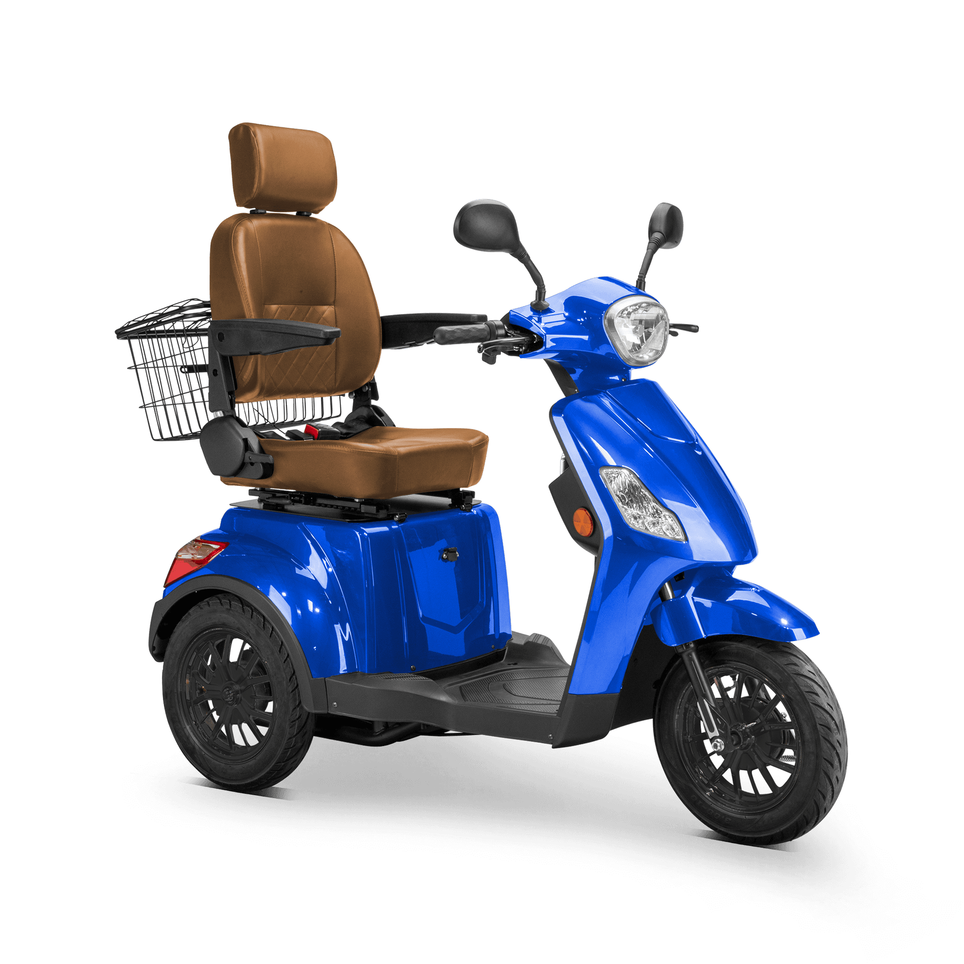 Legacy Mobility Scooter - blue with brown seat and black wheels