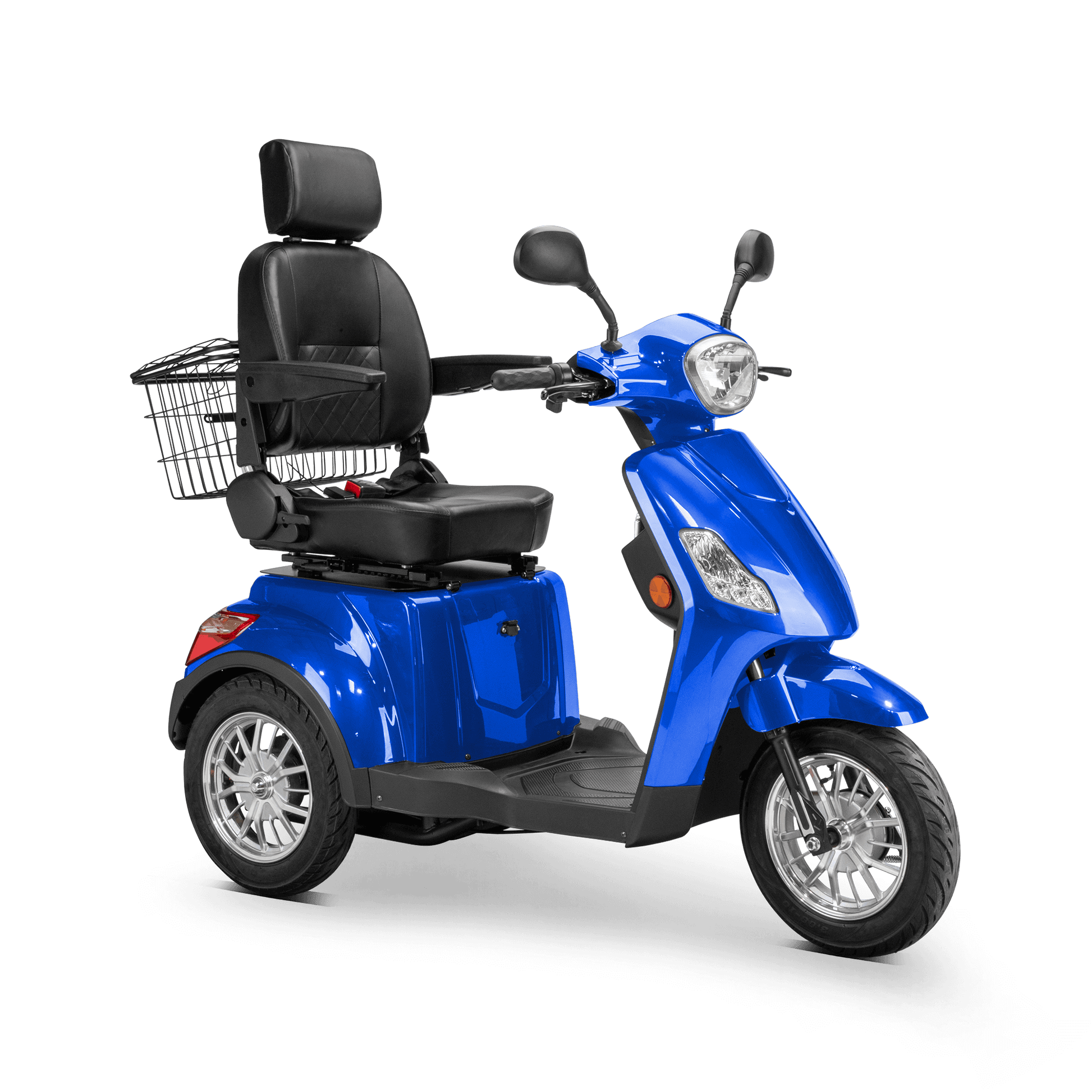 Legacy Mobility Scooter - blue with black seat and silver wheels