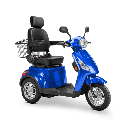 Legacy Mobility Scooter - blue with black seat and silver wheels