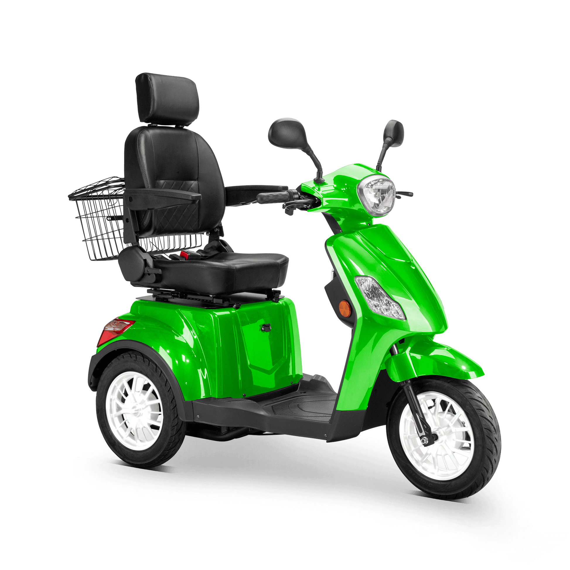Legacy Mobility Scooter - green with black seat and white wheels