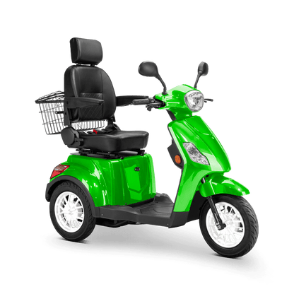 Legacy Mobility Scooter - green with black seat and white wheels