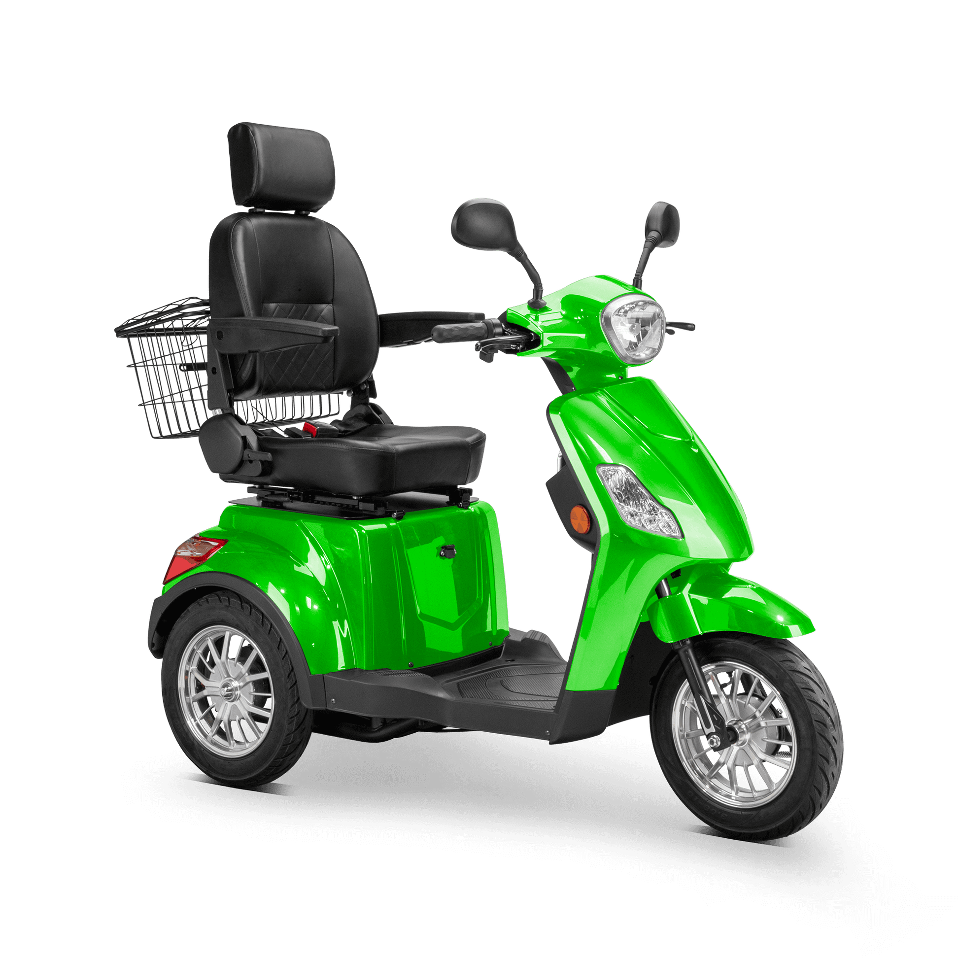 Legacy Mobility Scooter - green with black seat and silver wheels
