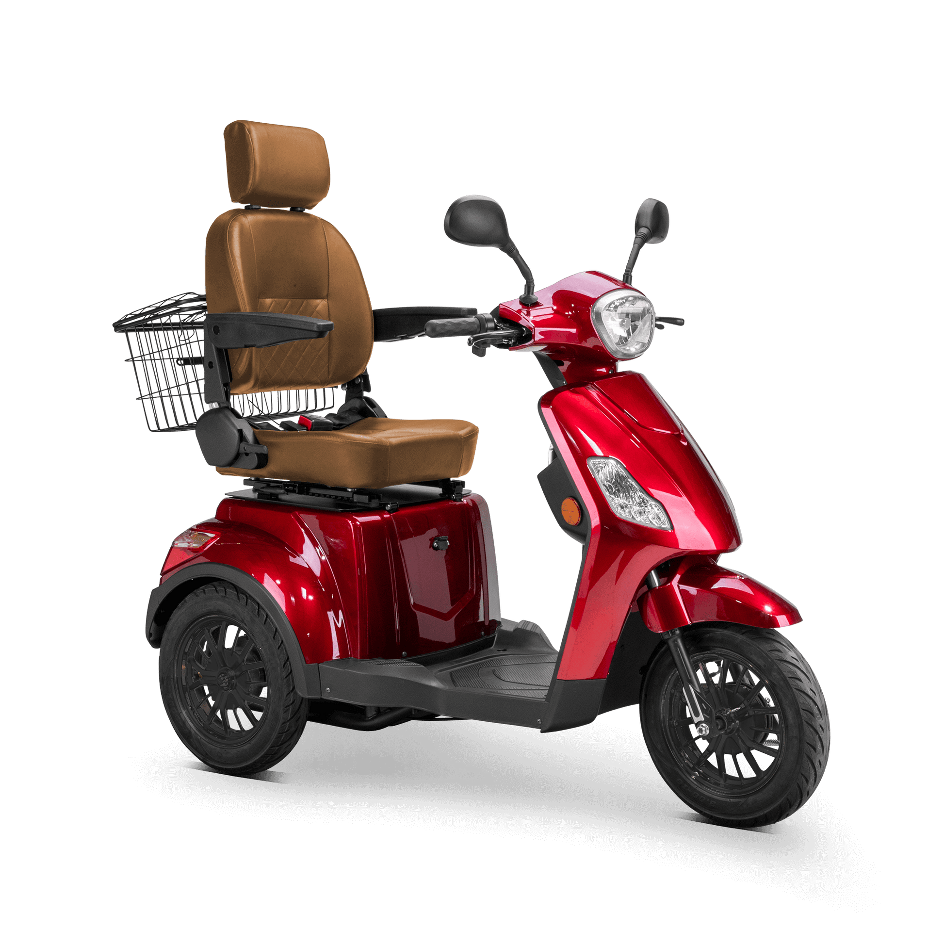 Legacy Mobility Scooter - red with brown seat and black wheels