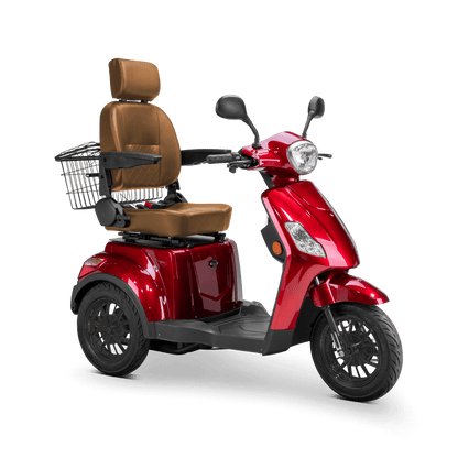 Legacy Mobility Scooter - red with brown seat and black wheels