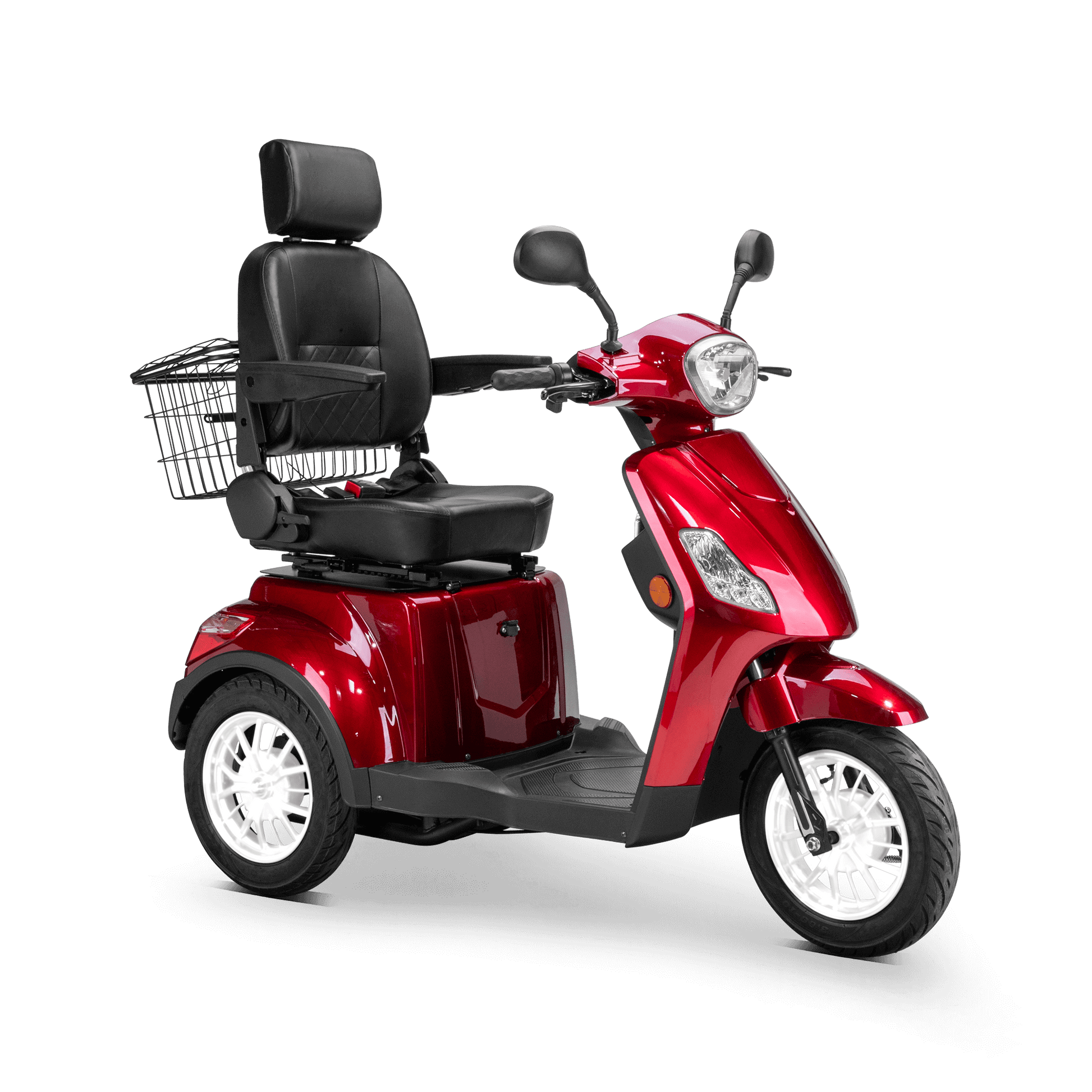 Legacy Mobility Scooter - red with black seat and white wheels