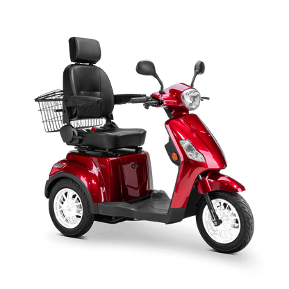 Legacy Mobility Scooter - red with black seat and white wheels