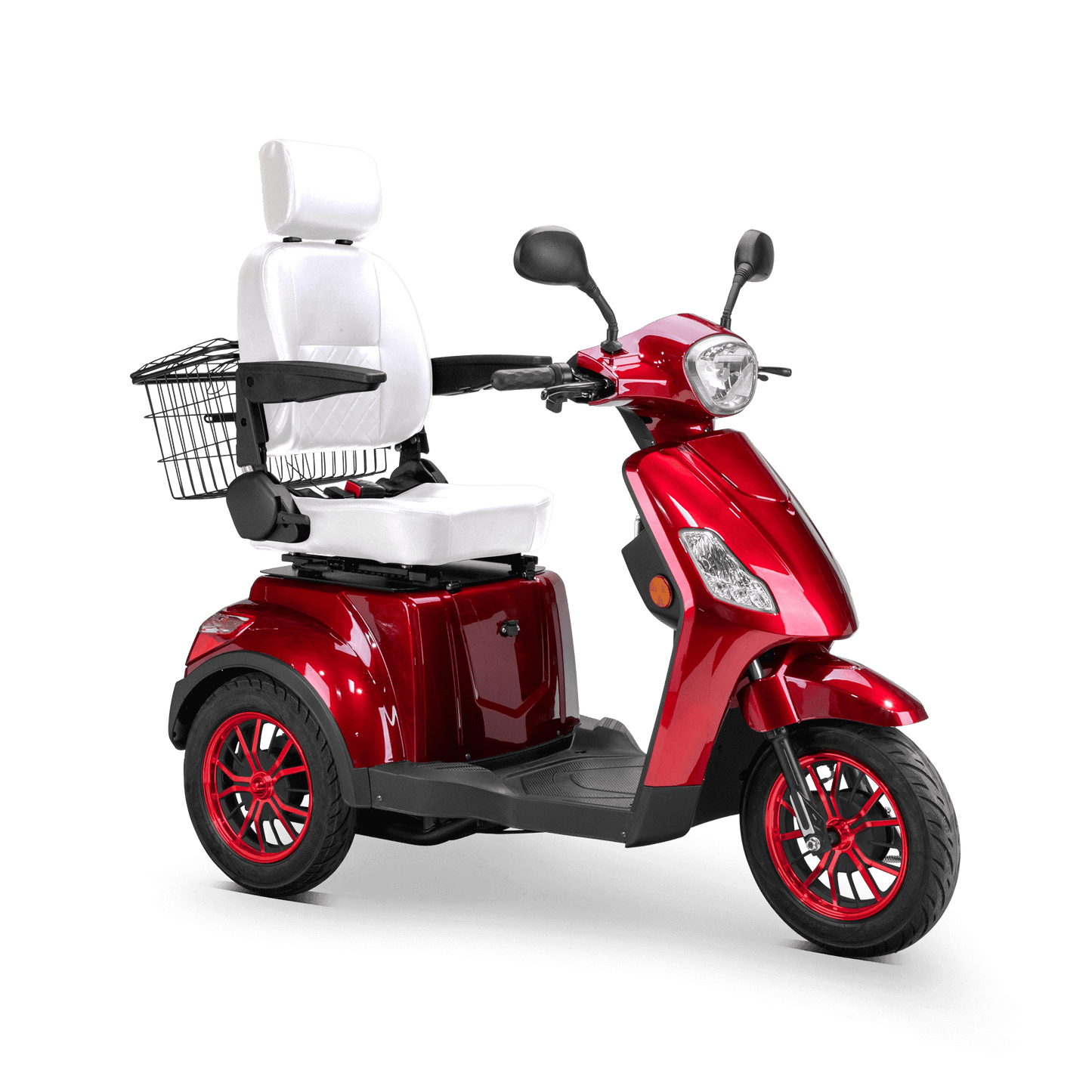 Legacy Mobility Scooter - red with white seat and red wheels