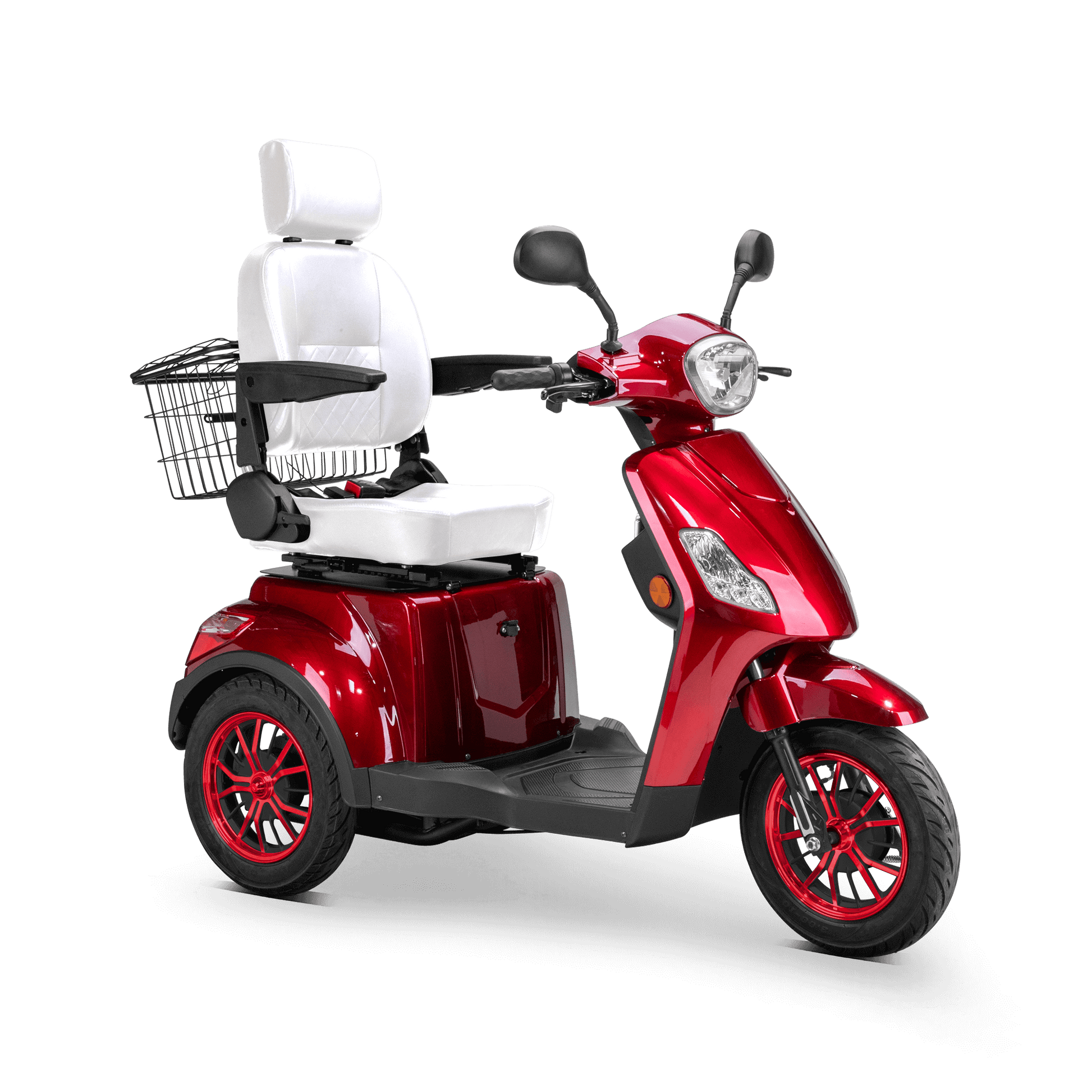 Legacy Mobility Scooter - red with white seat and red wheels