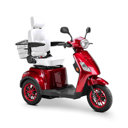 Legacy Mobility Scooter - red with white seat and red wheels