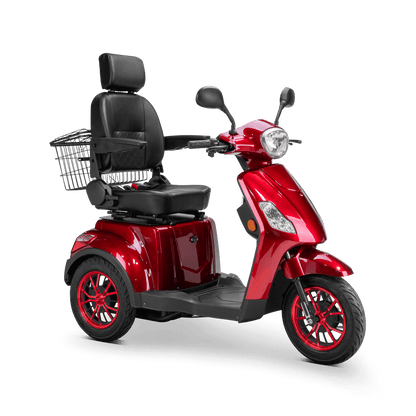 Legacy Mobility Scooter - red with black seat and red wheels