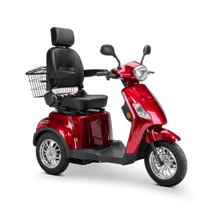 Legacy Mobility Scooter - red with black seat and silver wheels