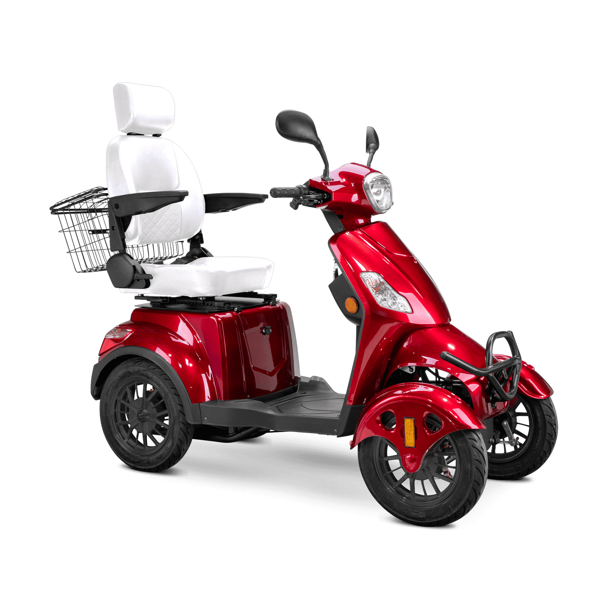 Prestige Mobility Scooter - red with white seat and black wheels