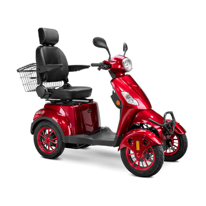 Prestige Mobility Scooter - red with black seat and red wheels