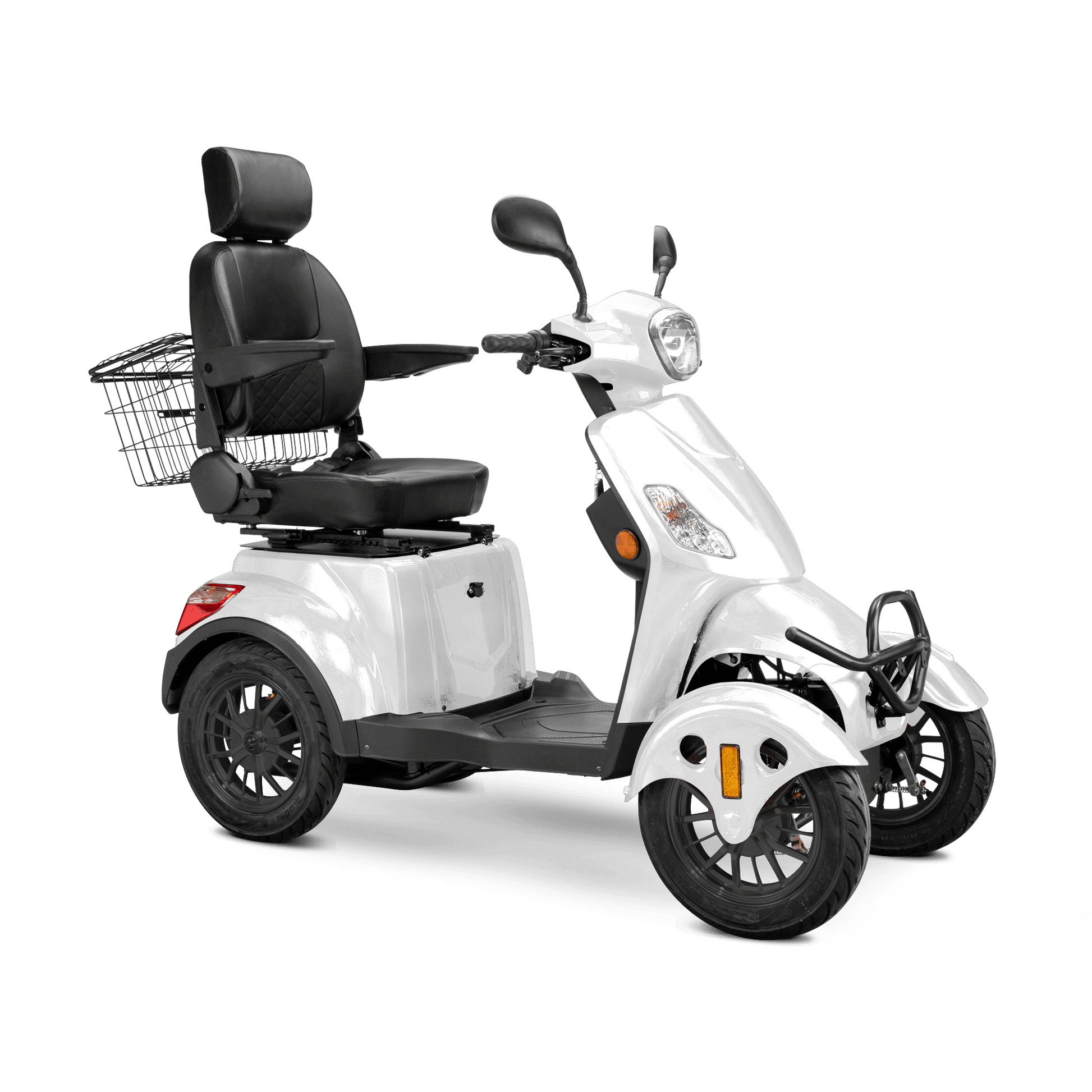 Prestige Mobility Scooter - white with black seat and black wheels