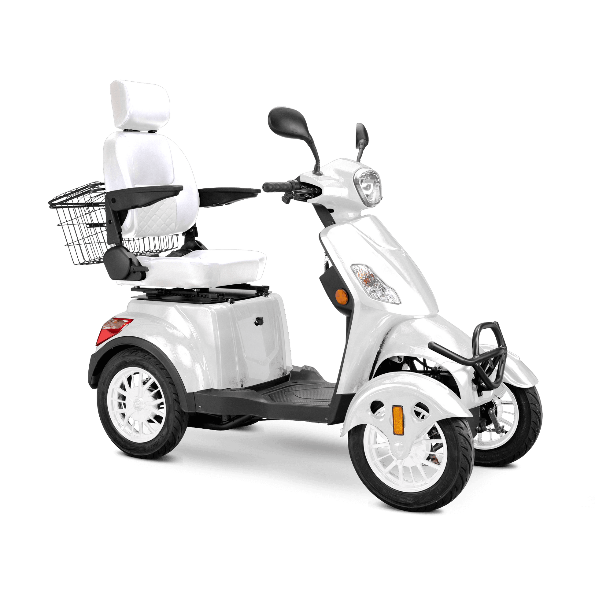 Prestige Mobility Scooter - white with white seat and white wheels