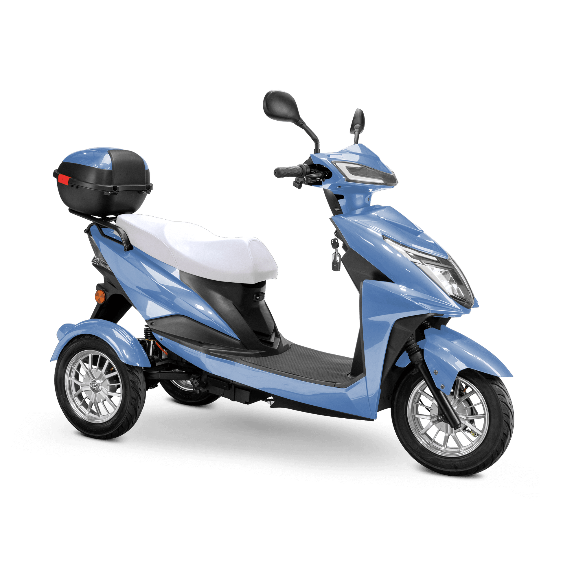 Regal Mobility Scooter - blue with white seat and silver wheels