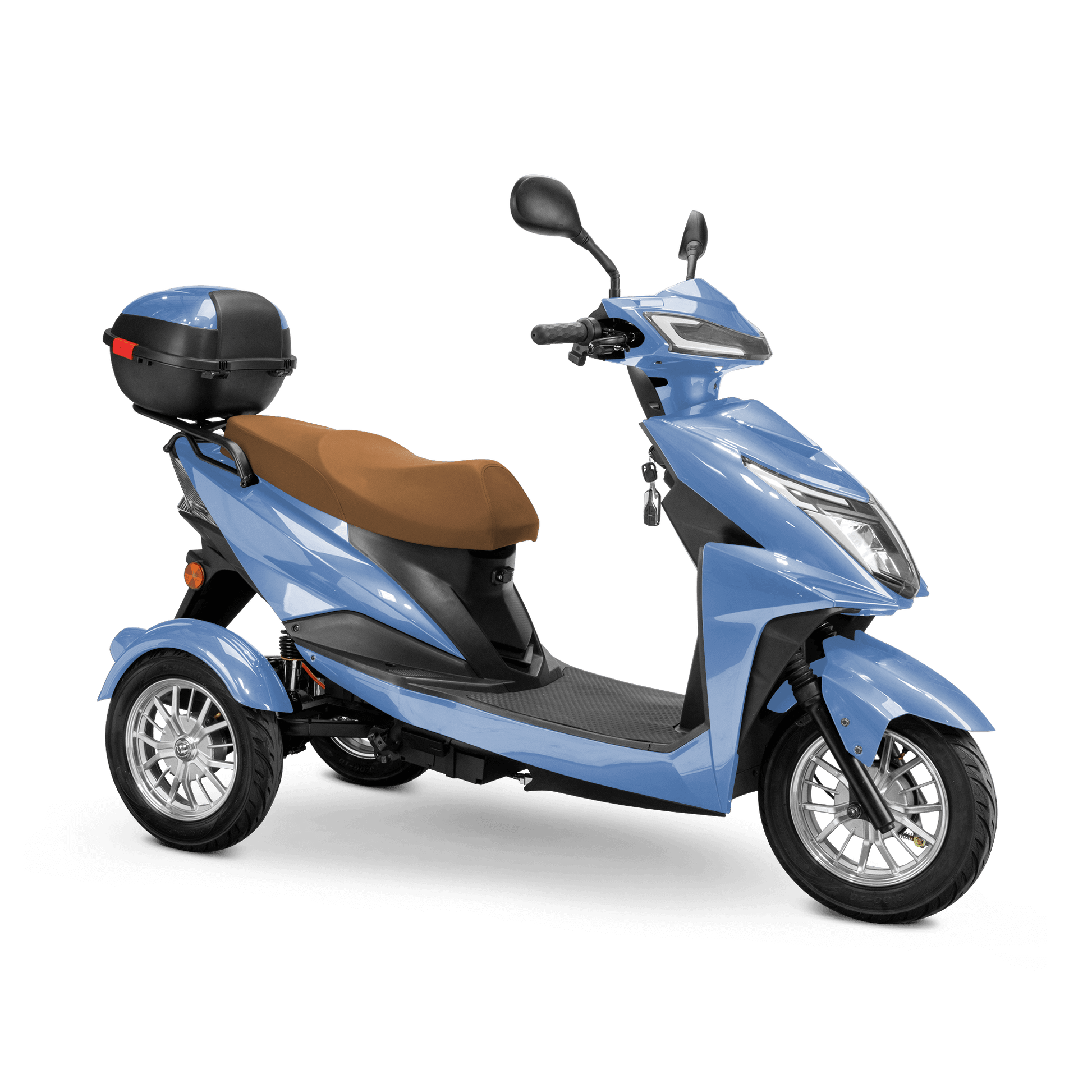 Regal Mobility Scooter - blue with brown seat and silver wheels