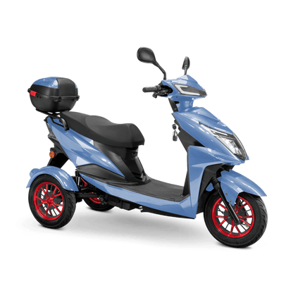Regal Mobility Scooter - blue with black seat and red wheels