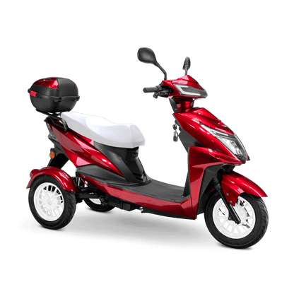 Regal Mobility Scooter - red with white seat and white wheels
