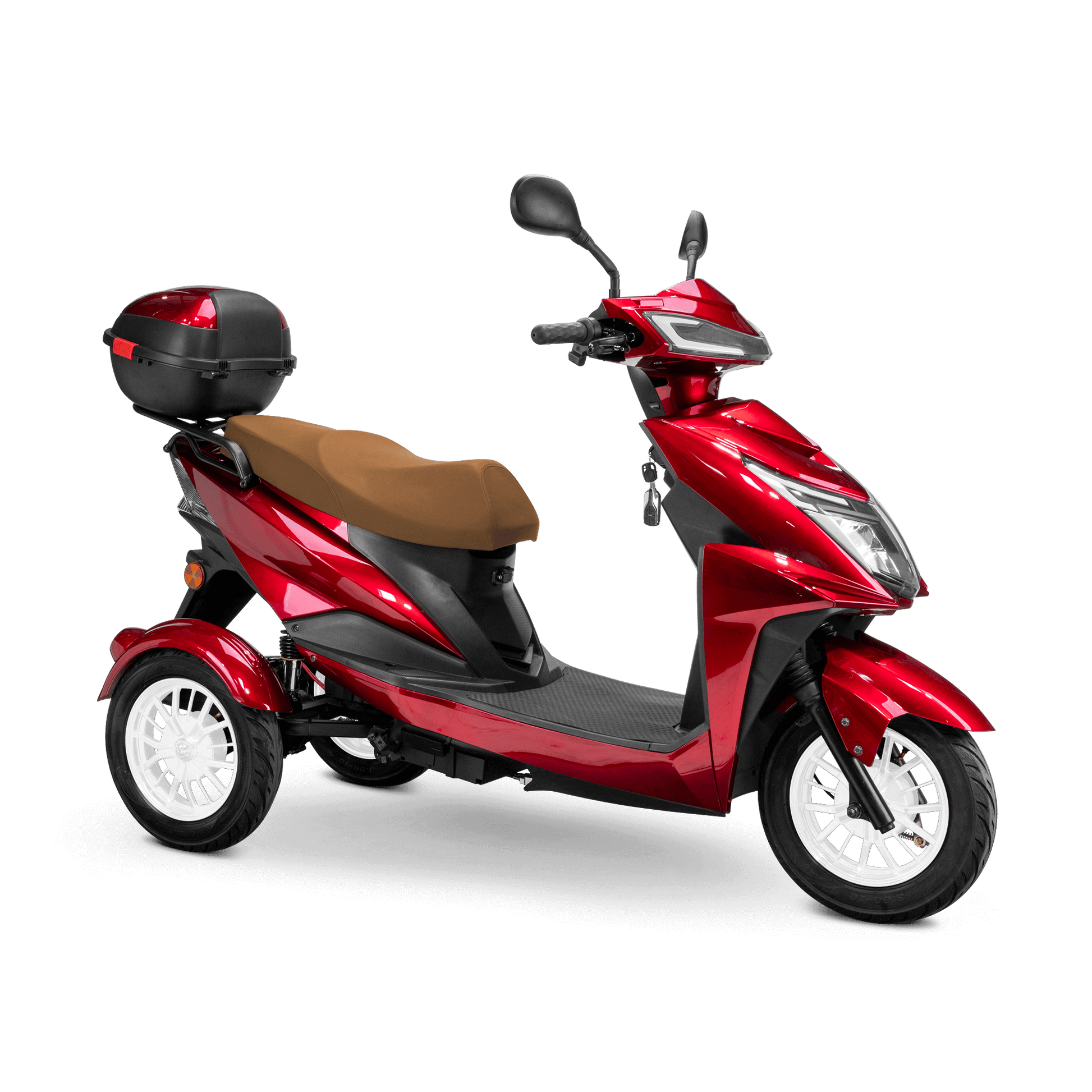 Regal Mobility Scooter - red with brown seat and white wheels
