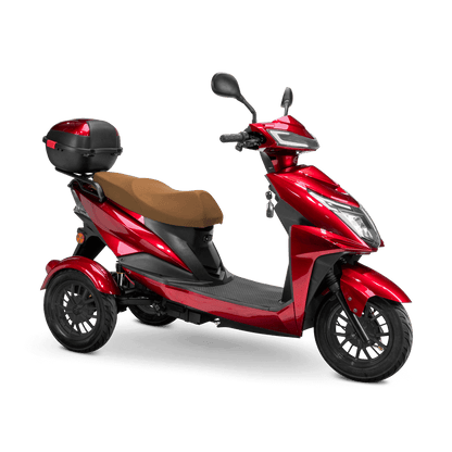 Regal Mobility Scooter - red with brown seat and black wheels