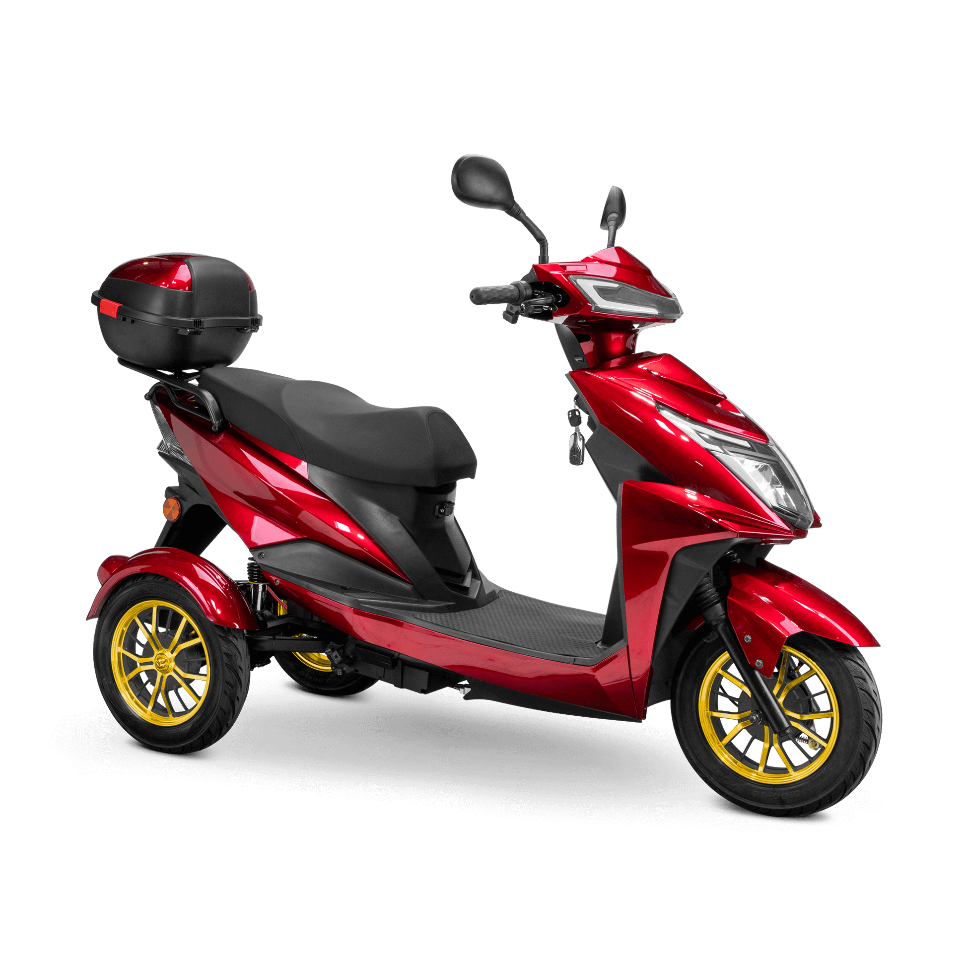 Regal Mobility Scooter - red with black seat and gold wheels